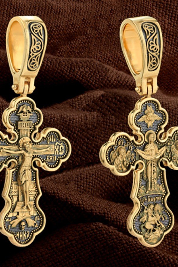 Крест из лимонного золота