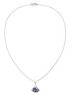 Колье из белого золота c бриллиантами и лазуритом