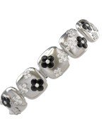 Браслет из белого золота c бриллиантами и ониксом