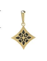 Подвеска из лимонного золота c ониксом