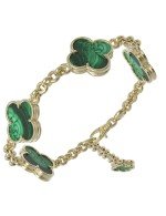Браслет из лимонного золота c малахитом