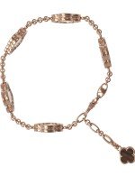 Браслет из золота c тигровым глазом и перламутром