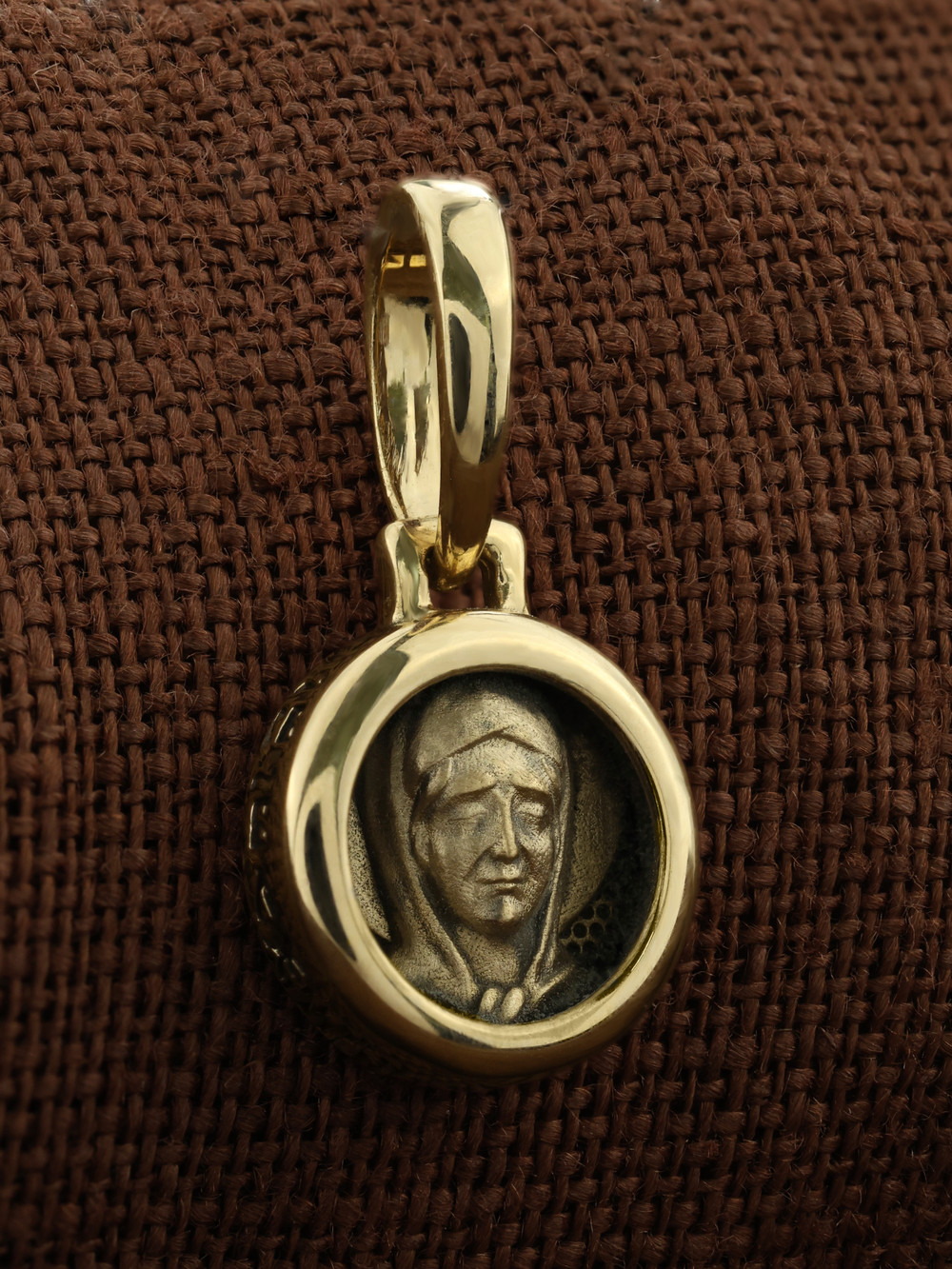 Образок из лимонного золота 585 пробы