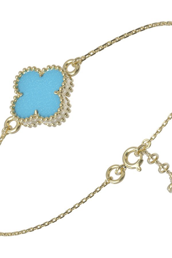 Браслет из лимонного золота c бирюзой