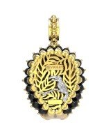 Подвеска из лимонного золота c эмалью и ониксом