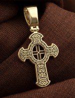 Крест из лимонного золота 585 пробы