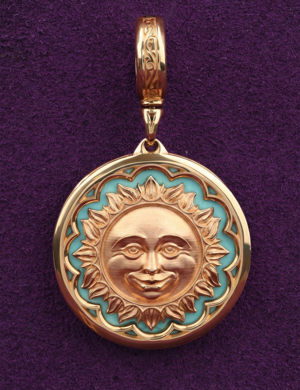 Подвеска из золота c бирюзой