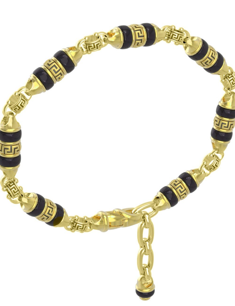 Браслет из лимонного золота c ониксом