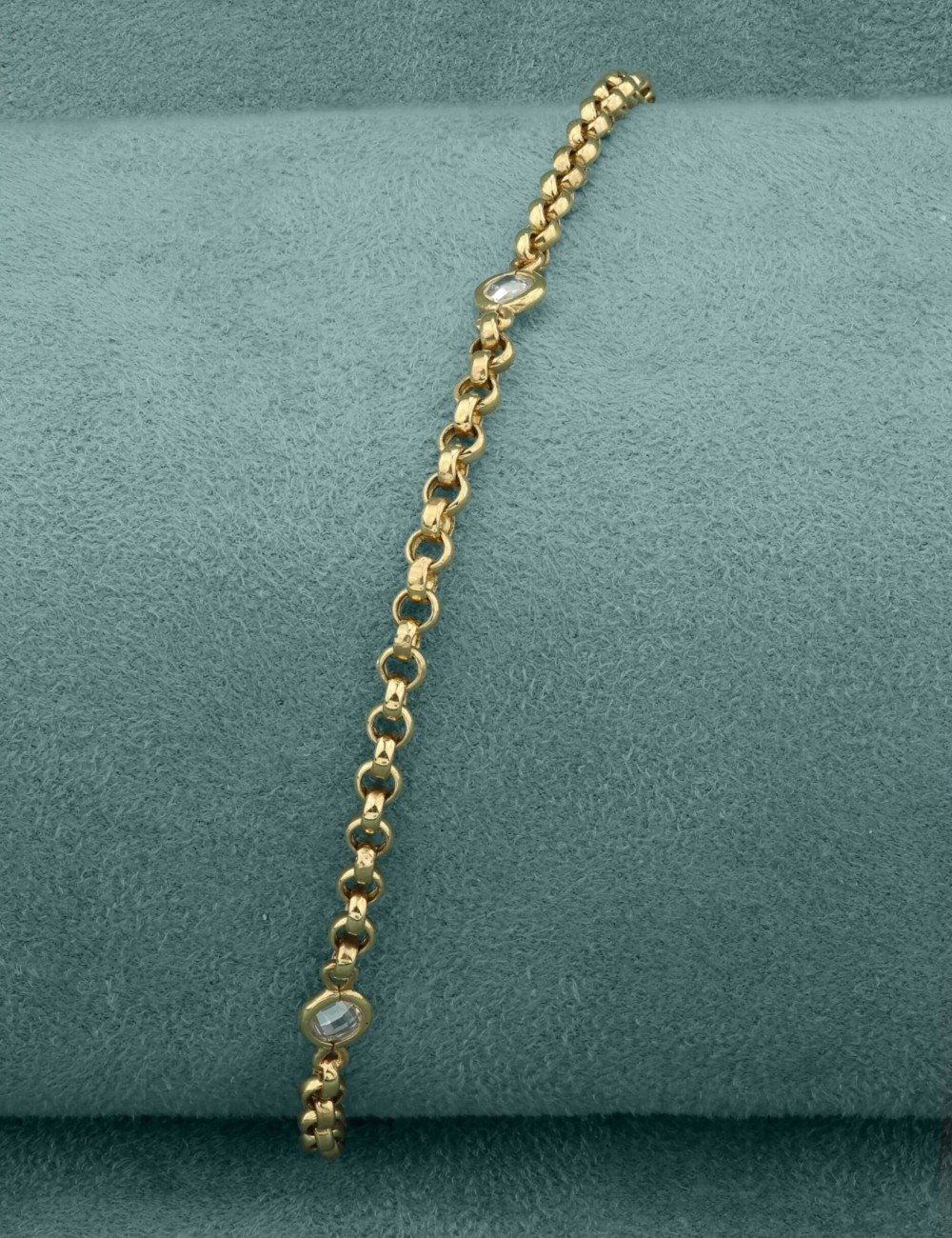 Браслет из лимонного золота c фианитом