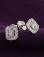 Серьги из белого золота c бриллиантами