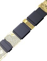 Браслет из лимонного золота c кожаным шнурком