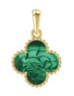 Подвеска из лимонного золота c малахитом