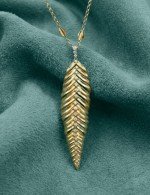 Колье из лимонного золота c бриллиантами