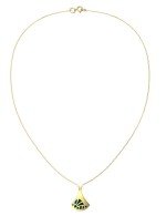 Колье из лимонного золота c бриллиантами и малахитом