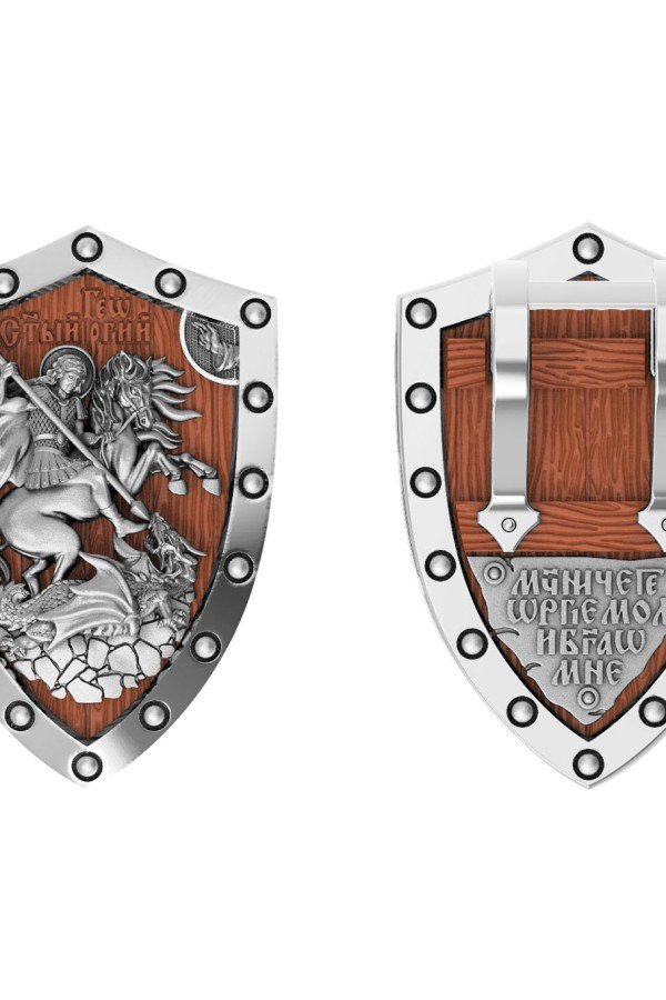 Образок из белого золота c деревом груши