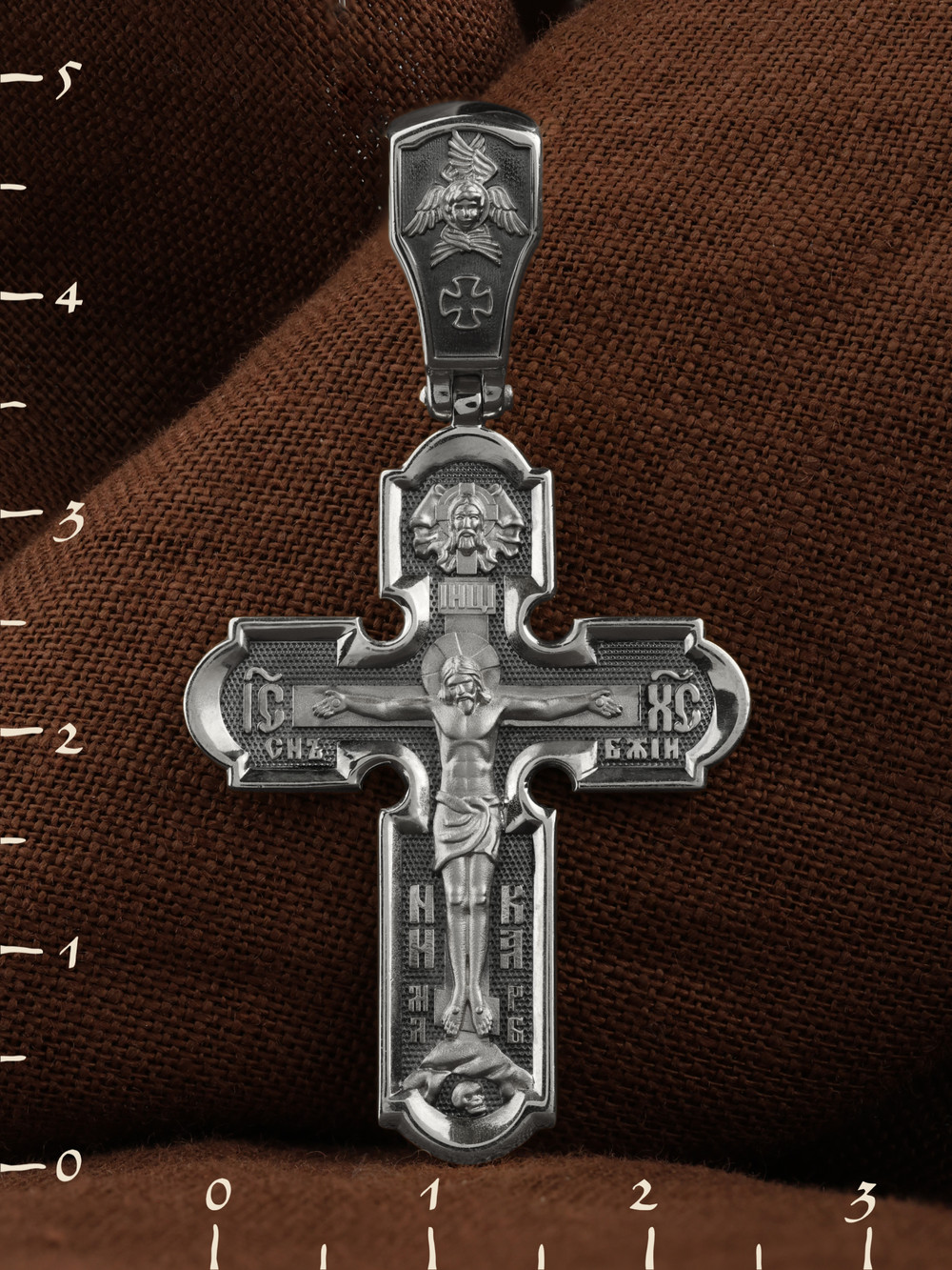 Крест из белого золота 585 пробы