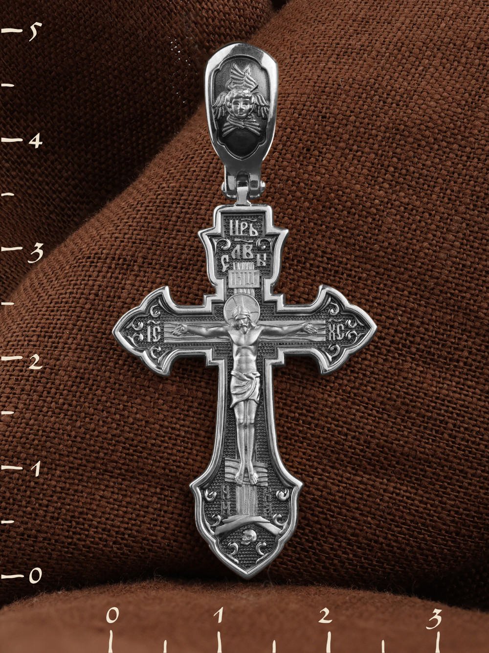 Крест из белого золота 585 пробы