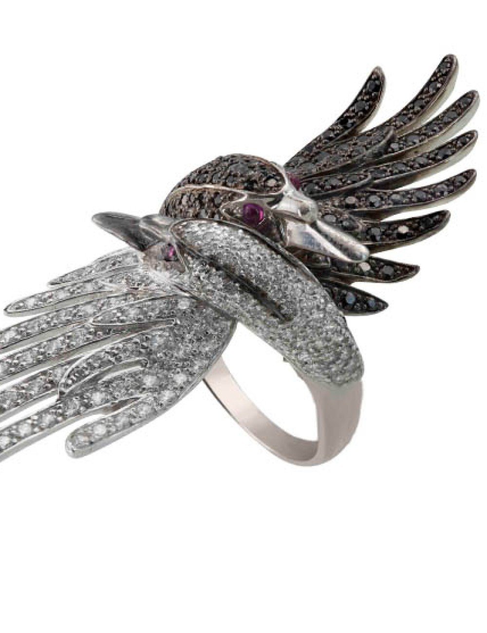 Кольцо из белого золота c фианитом