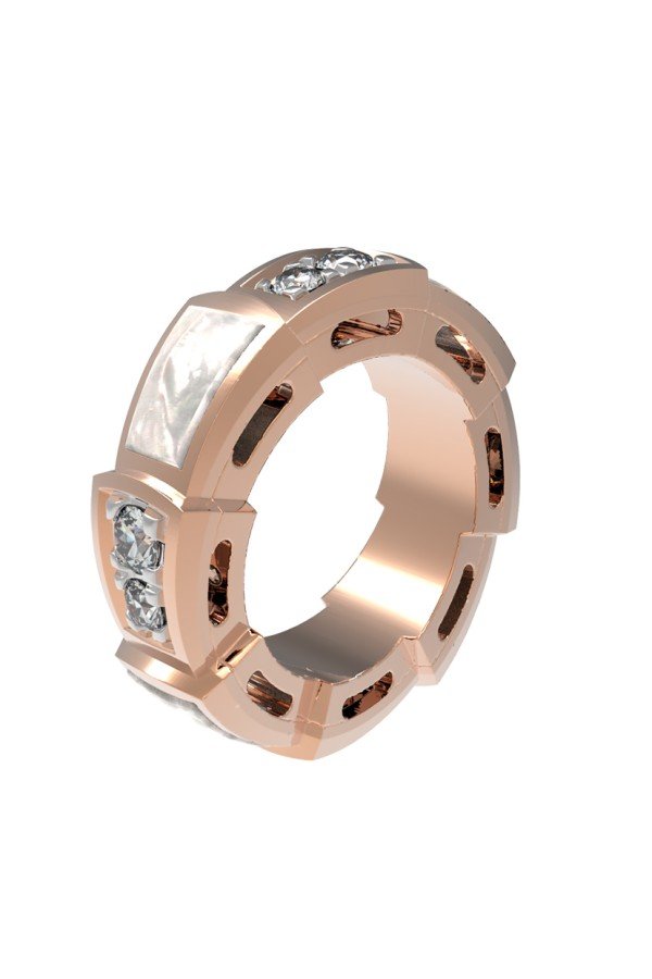 Подвеска из золота c бриллиантами и перламутром