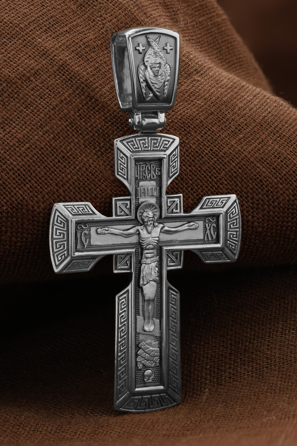 Крест из белого золота 585 пробы