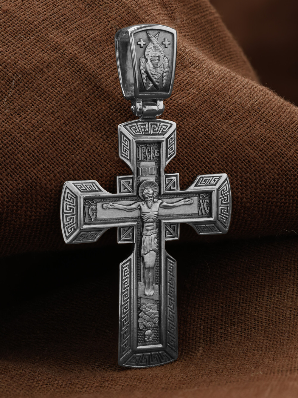 Крест из белого золота 585 пробы