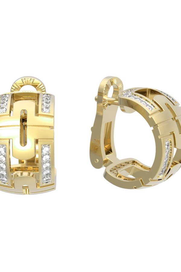 Серьги из лимонного золота c бриллиантами