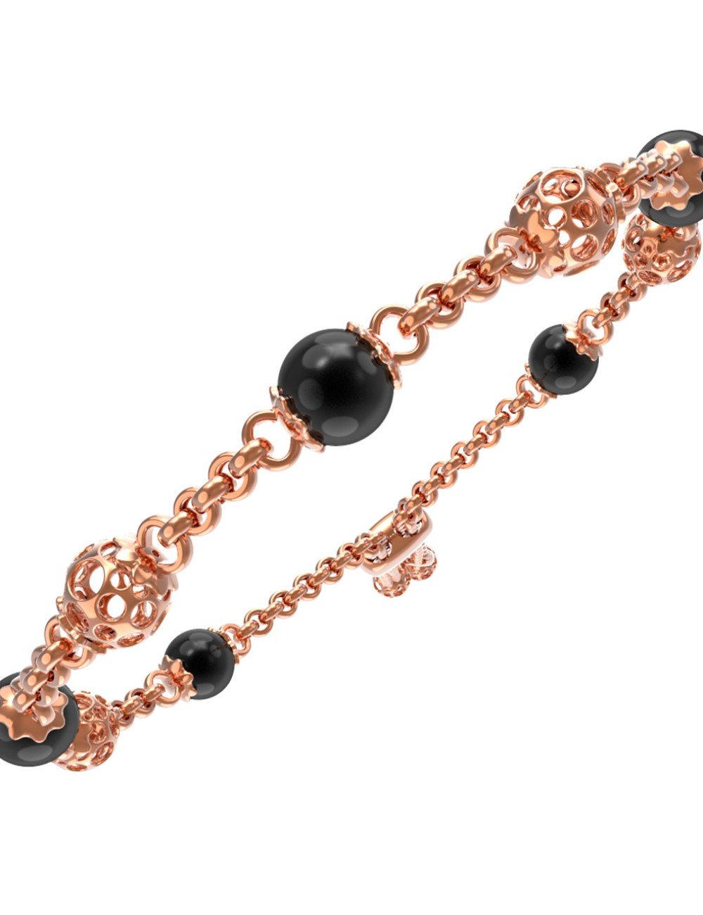 Браслет из золота c ониксом