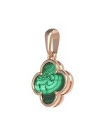 Подвеска из золота c малахитом