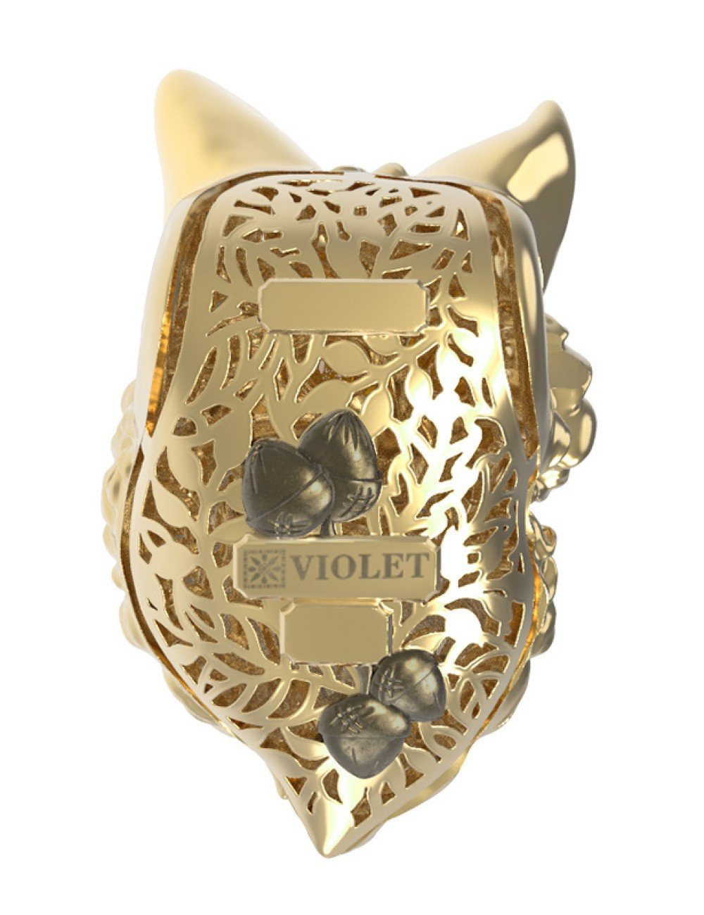 Подвеска из лимонного золота c эмалью