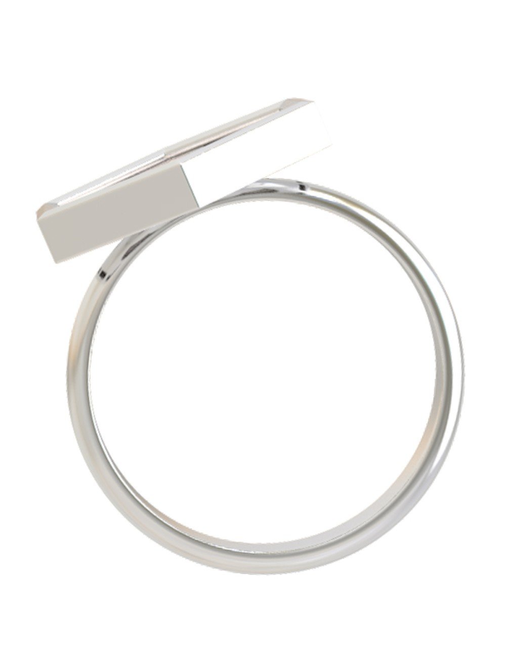 Кольцо из белого золота c перламутром