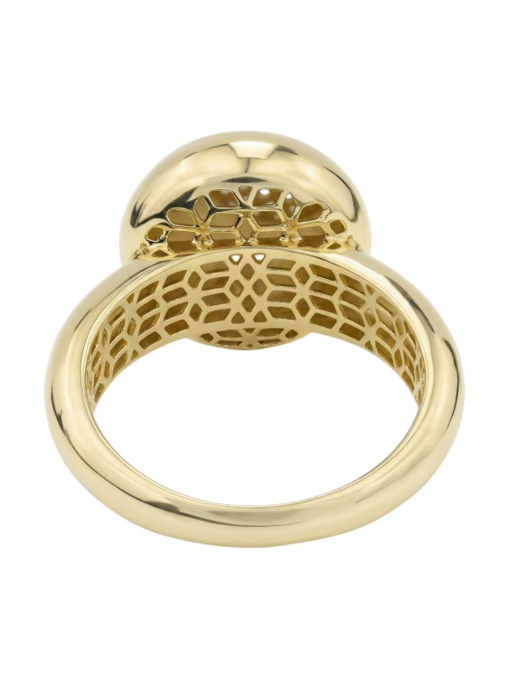 Кольцо из лимонного золота 585 пробы c бриллиантами