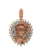 Подвеска из золота c эмалью и жемчугом