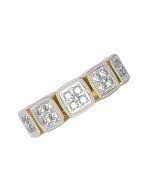 Кольцо из лимонного золота c бриллиантами