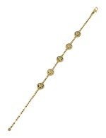 Браслет из лимонного золота c бриллиантами, малахитом и перламутром