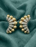 Серьги из лимонного золота c бриллиантами