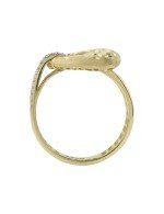 Кольцо из лимонного золота c бриллиантами