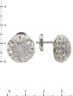 Серьги из белого золота c бриллиантами