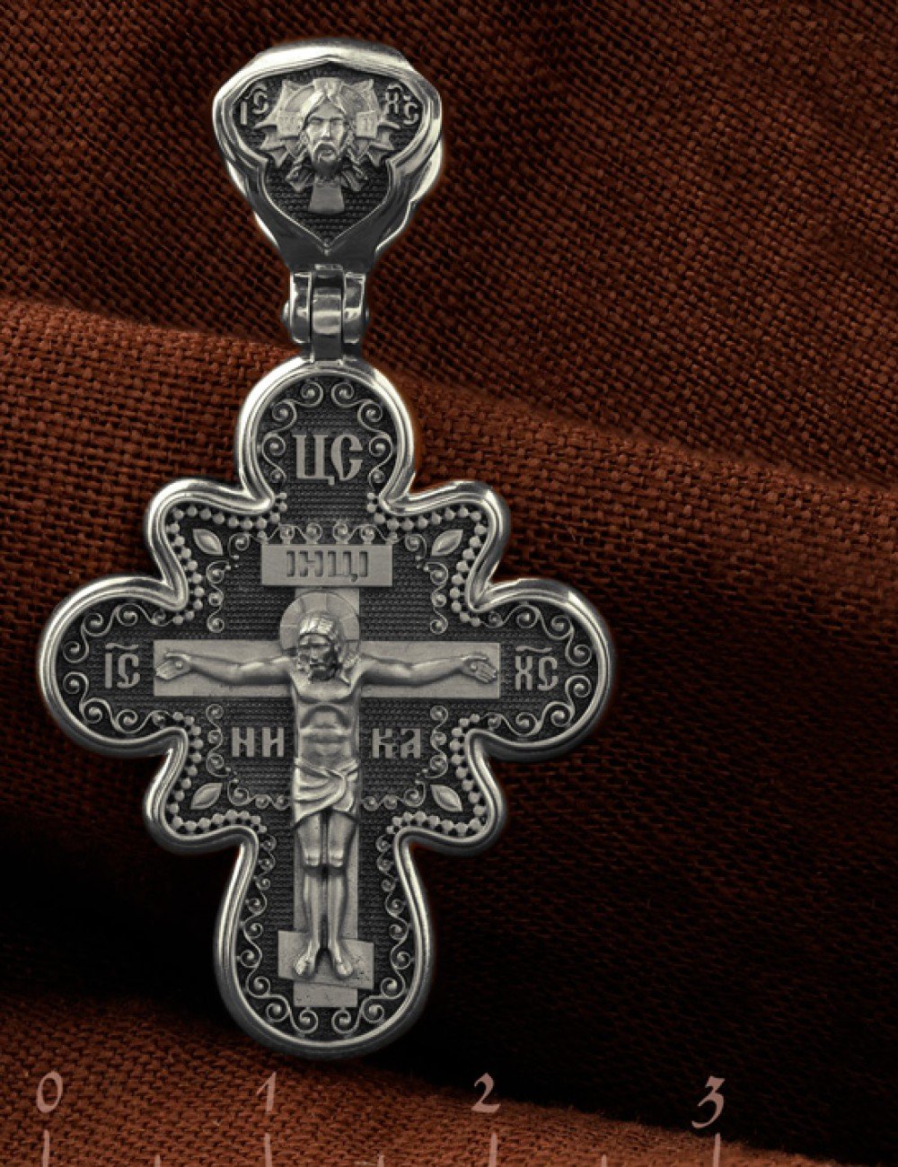 Крест из белого золота