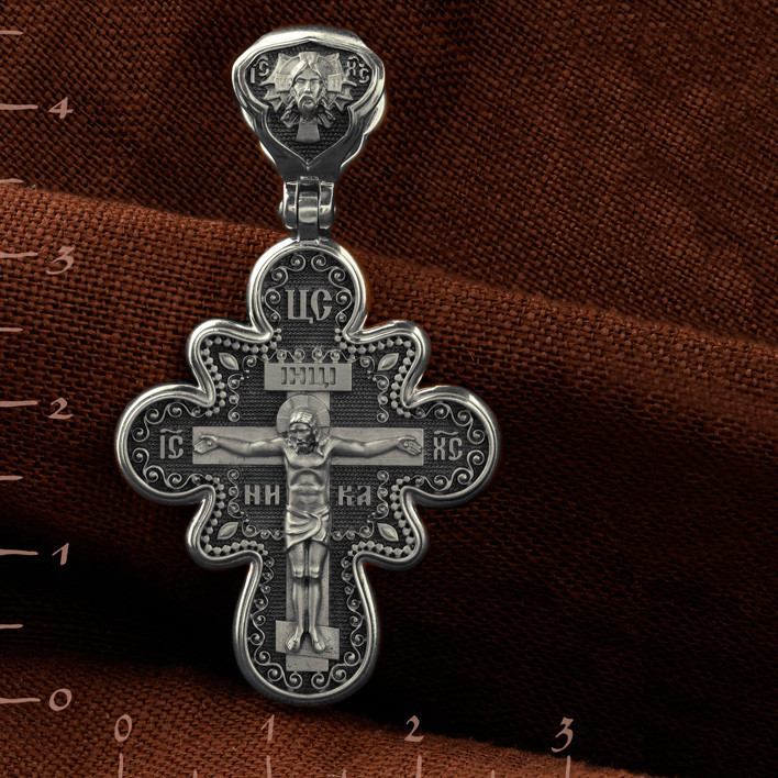 Крест из белого золота 585 пробы