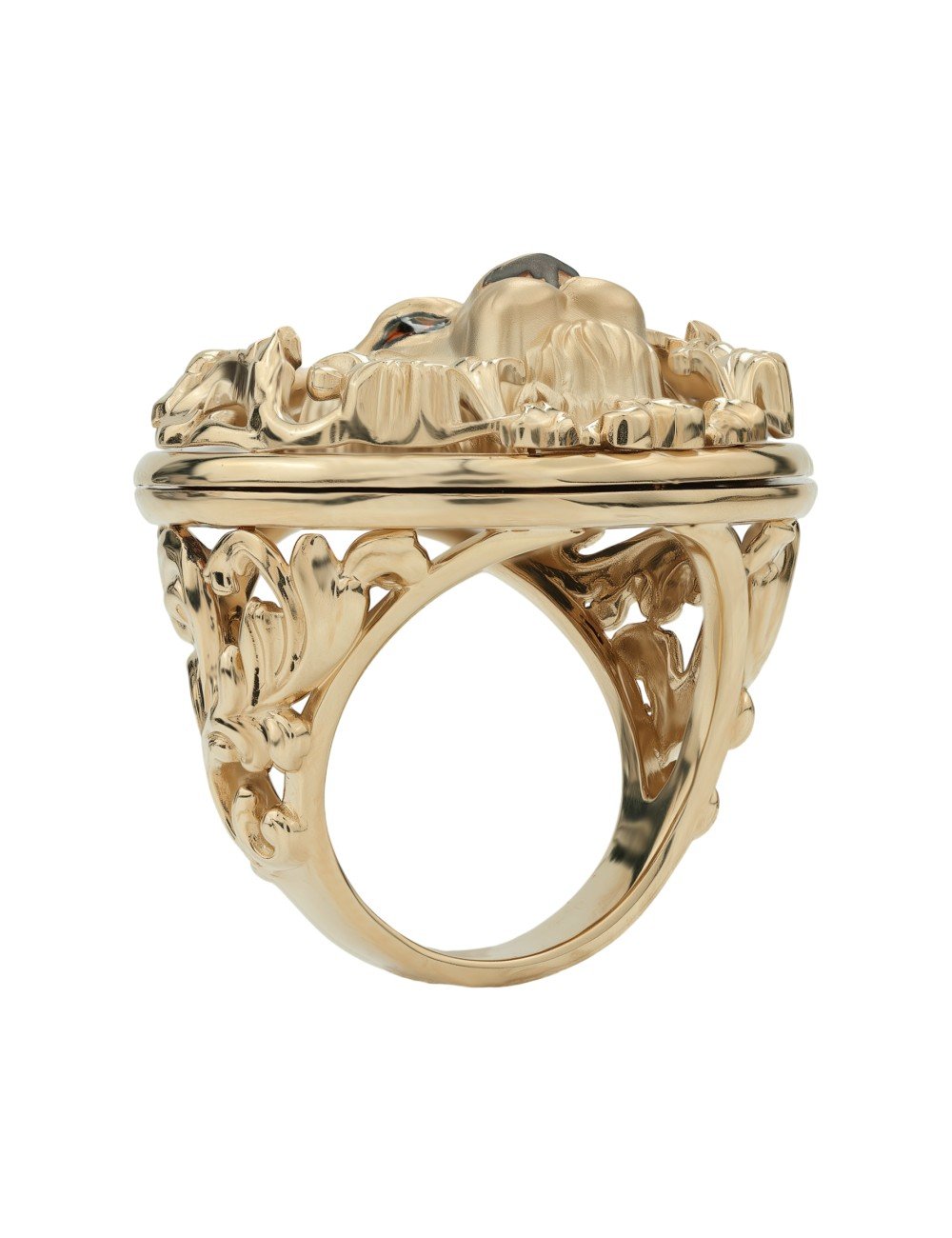 Кольцо из золота c эмалью и ониксом