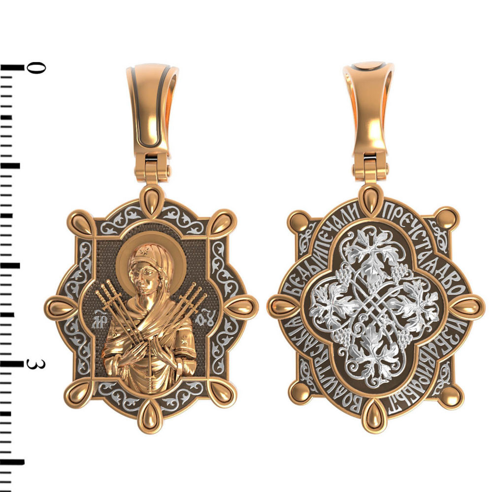 Образок из красного золота 585 пробы