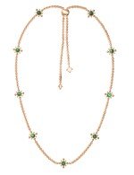 Колье из золота c малахитом