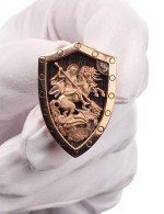 Образок из золота c эбеновым деревом