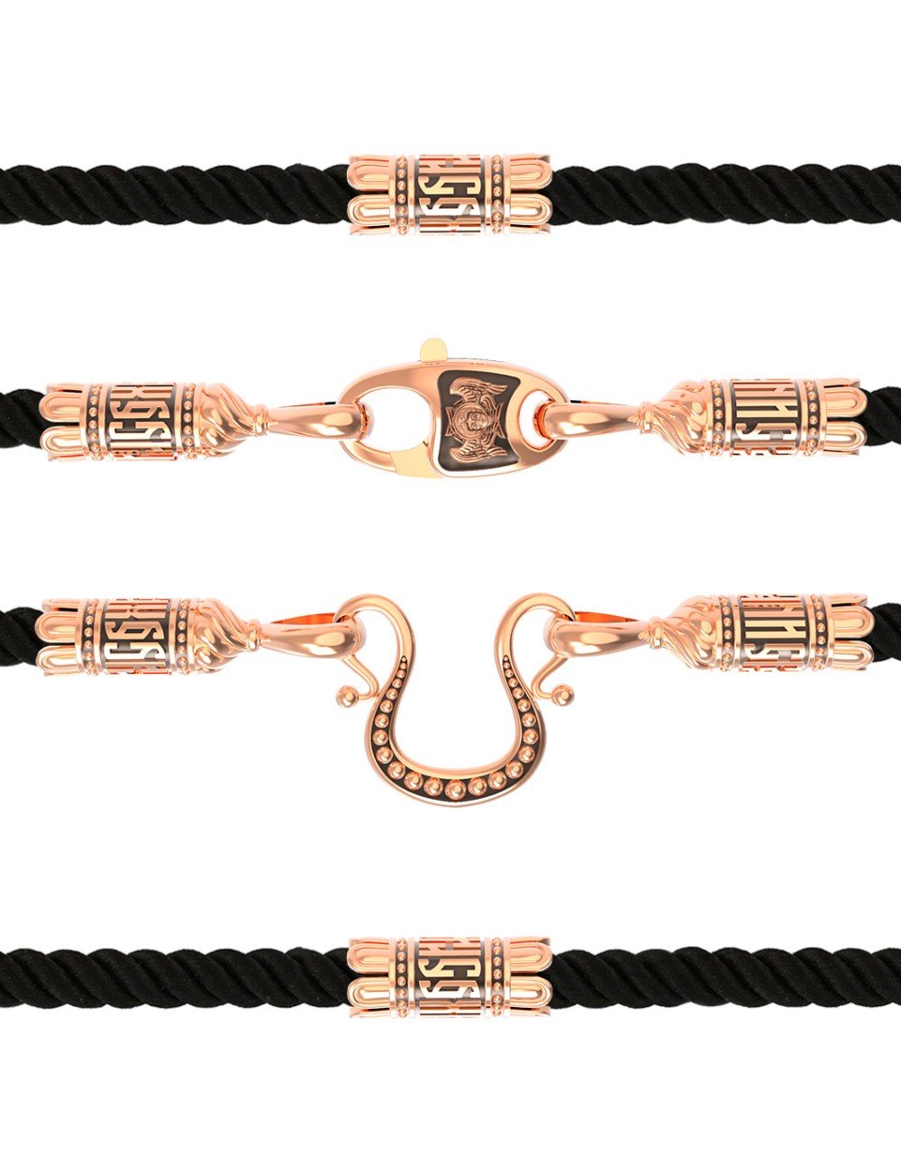 Шнурок шёлковый из золота c шёлковым шнурком