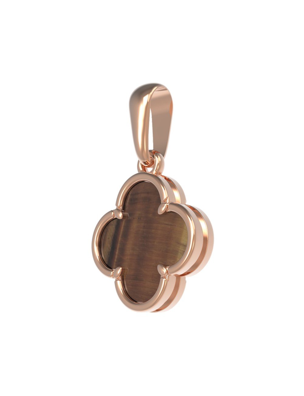 Подвеска из золота c тигровым глазом