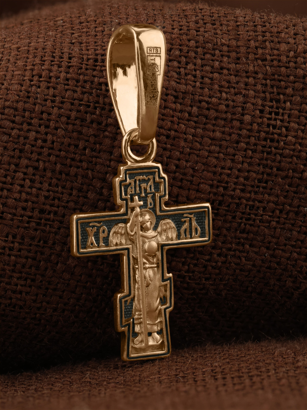 Крест из красного золота 585 пробы