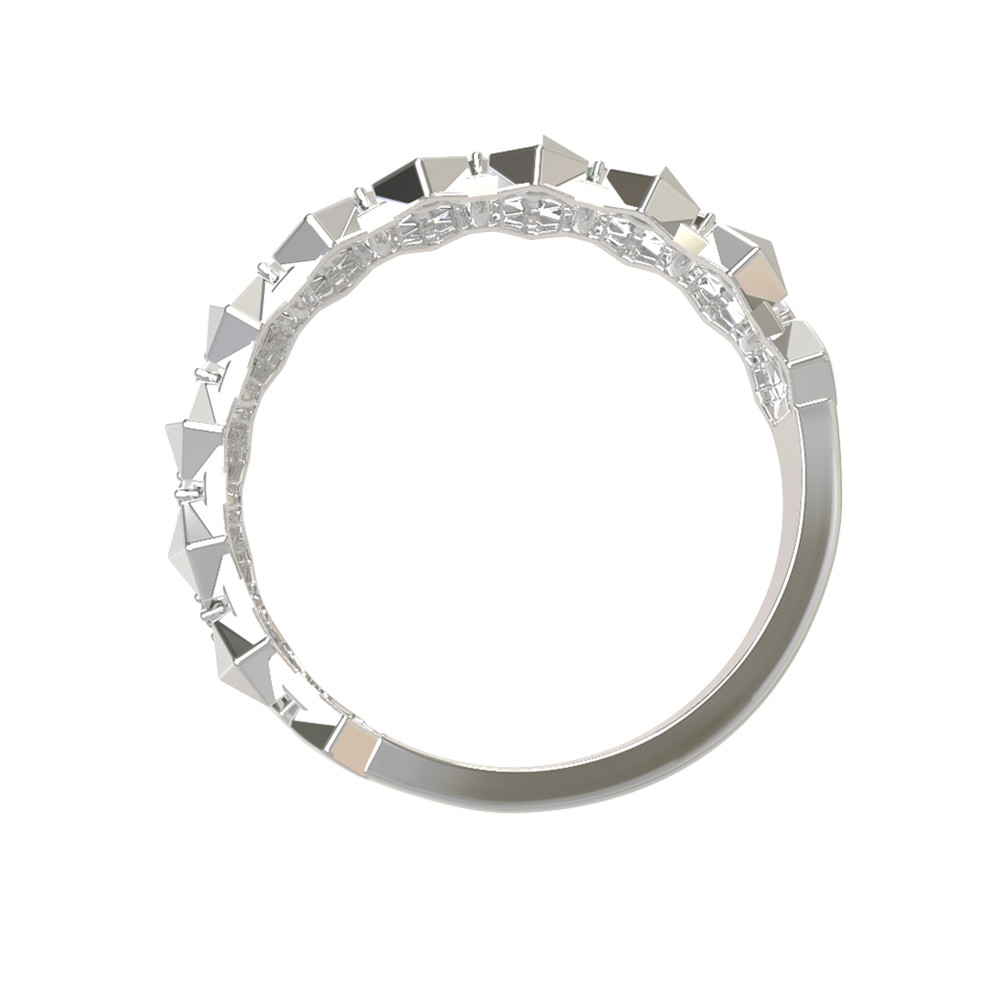 Кольцо из белого золота 585 пробы c бриллиантами