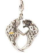 Подвеска из белого золота c фианитом