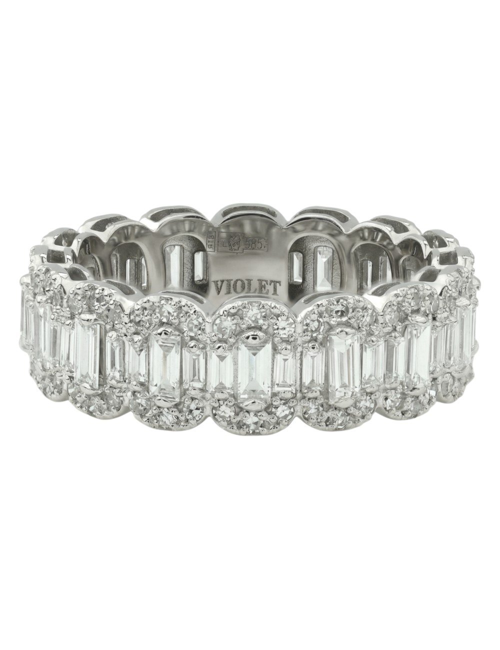 Кольцо из белого золота c бриллиантами