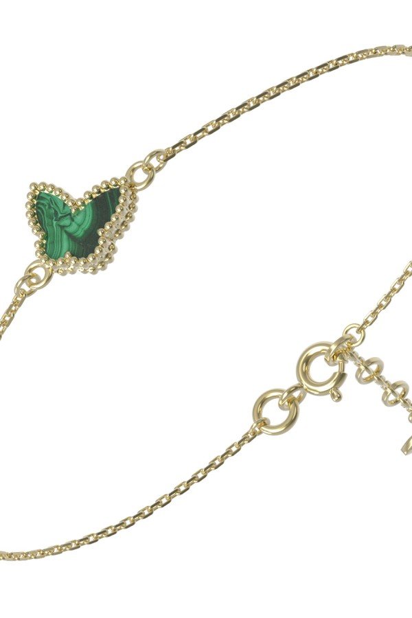 Браслет из лимонного золота c малахитом